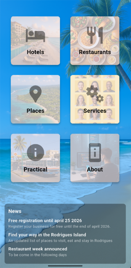 HiRodrigues app screenshot